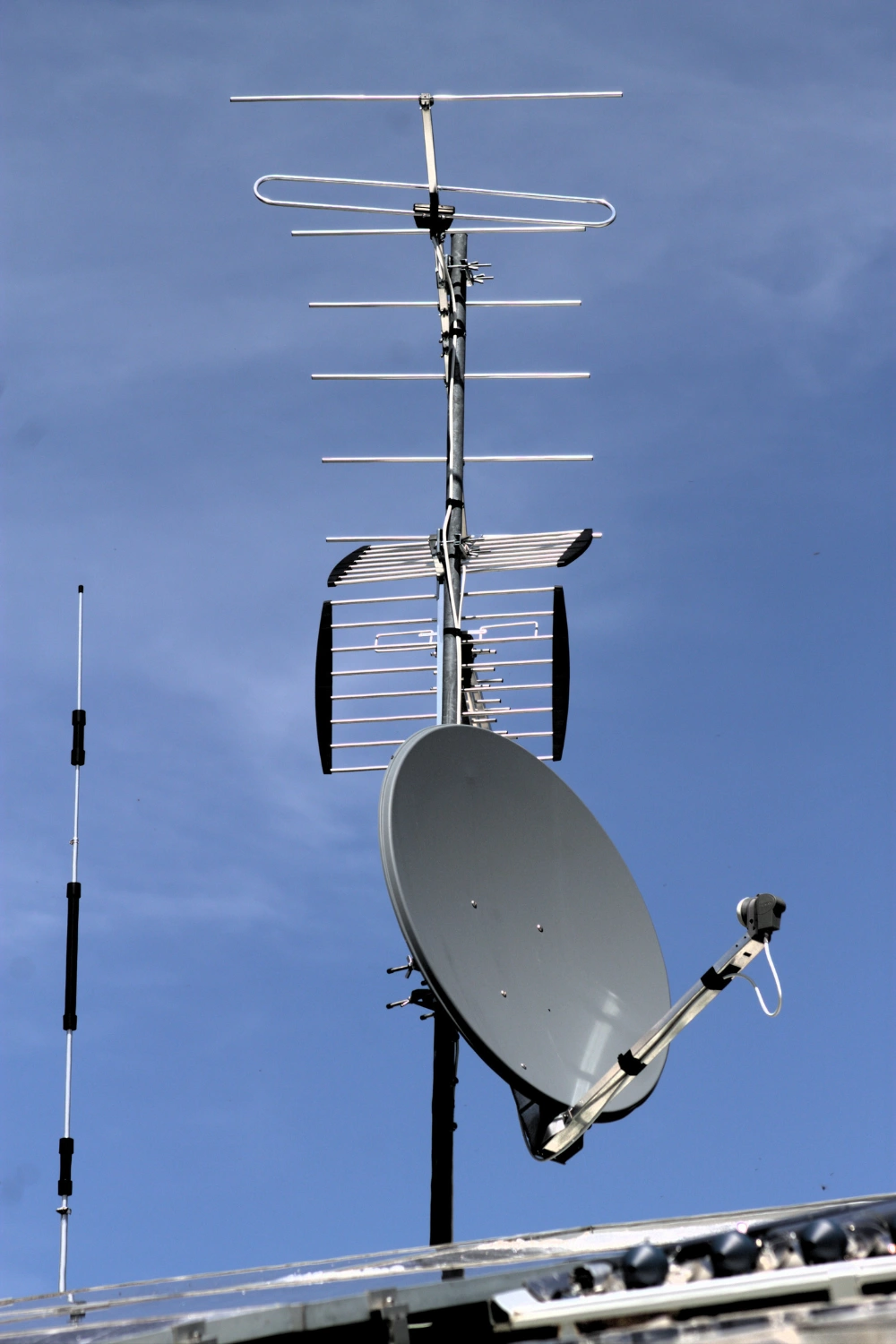 High-definition satellite TV setup at home